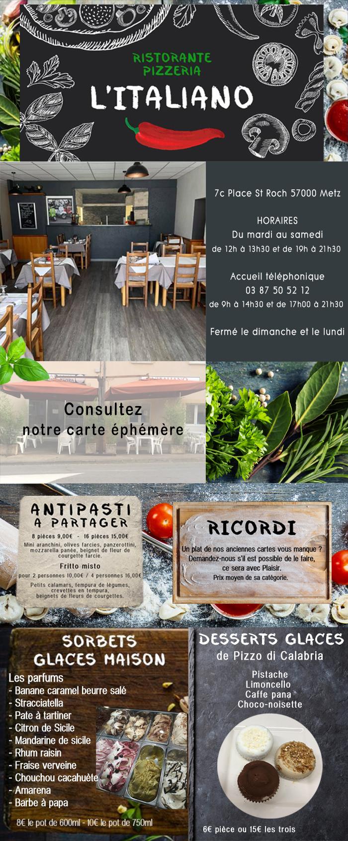 Planche restaurant italiano janvier2024