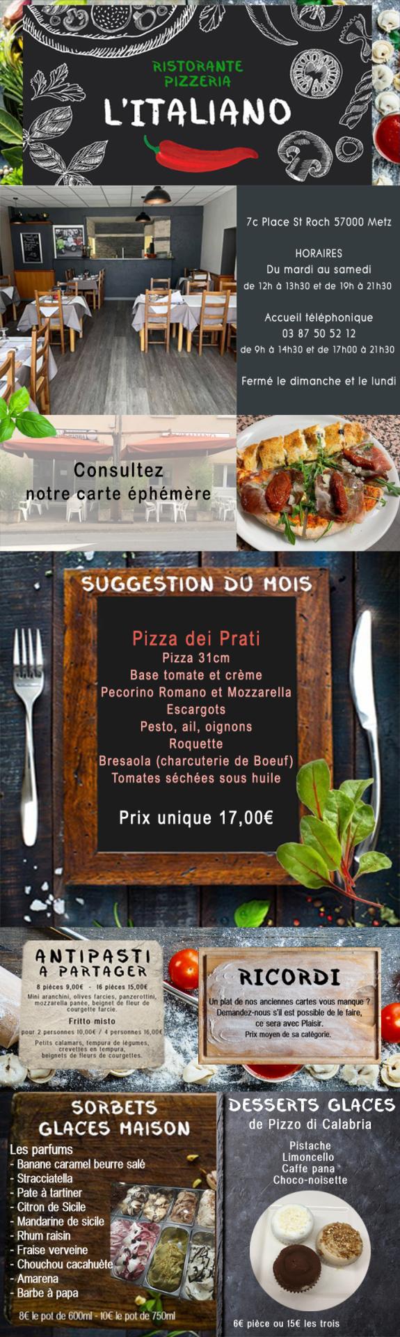 Planche restaurant italiano mars2024